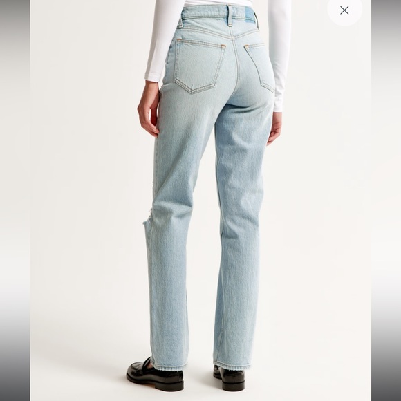 Abercrombie Curve Love Ultra High Rise 90s Straight Jean - Picture 3 of 12